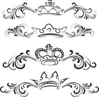swirl with crown