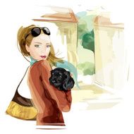 Woman with dog N5