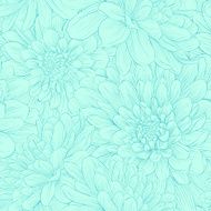 Beautiful seamless pattern with blue dahlia flowers N3