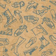 seamless pattern with woman shoes N2