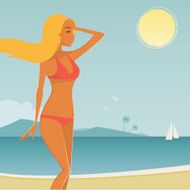 woman on the beach N17