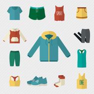 Woman clothing set flat illustration N12