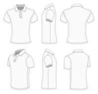 Men&#039;s white short sleeve polo shirt N2