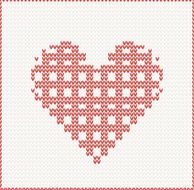 Knitted vector heart N2