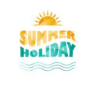 Vector colored summer holiday text N3