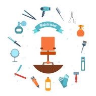 Hairdresser icon flat N2