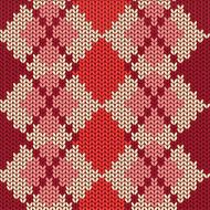 Knitted seamless pattern with rhombus N6