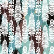 Birds feathers boho seamless pattern