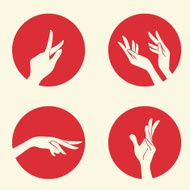 Set of women&#039;s hands N2