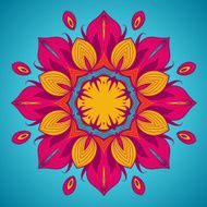 Ornamental round lace pattern is like mandala N63