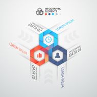 Modern business step origami style options banner N53