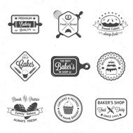 Vintage bakery badges labels and logos N9