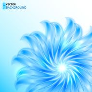 Blue shining abstract flower vector background
