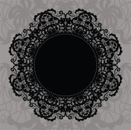 Elegant doily on lace gentle background N23