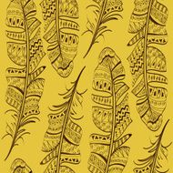 Seamless pattern of bird feathers N8