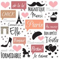 Paris retro pattern N3
