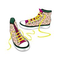 fashion sports shoes isolated over white background N2