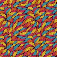 seamless pattern of colored curls