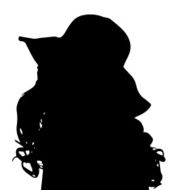 Vector silhouette of a woman N1085