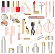 Set of make-up and manicure tools