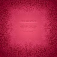 Floral gothic red abstract background