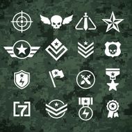 Military Symbols and Camoflage Pattern