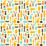 Seamless hair salon background N6