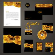 Golden corporate identity template