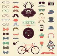 Hipster Retro Vintage Icon Set N8