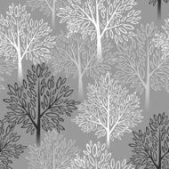 Tree seamless pattern Vector illustration N2