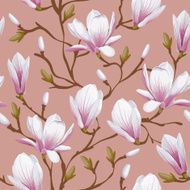 Floral seamless pattern - magnolia N3