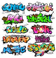 Graffiti urban art design