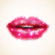 Lips made of small triangles