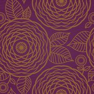 Ornamental seamless pattern with large flowers N4