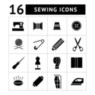Set icons of sewing N4