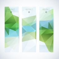 Abstract mosaic vertical banners set N46
