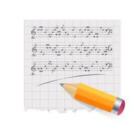 musical notes abstract background Vector Illustration