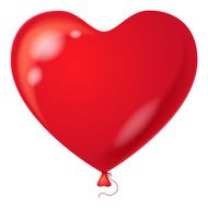 Red balloon heart shaped