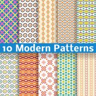 Different modern vector seamless patterns (tiling) N2
