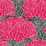 Red and gray flowers