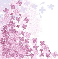 Vector background for design with flowers of lilac N4