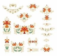 Set of decorative elements N9