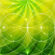 Green rays background