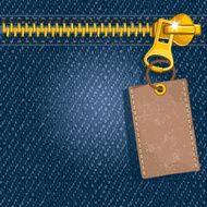 Metal zipper on denim background N2