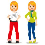 Casual Redhair Girl