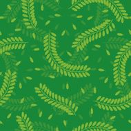 Seamless Tamarind Leaves Pattern
