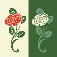 Seamless floral pattern in retro colors Rose