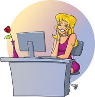 Good-looking secretary