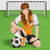 football girl sitting