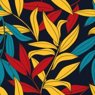 Seamless floral pattern - bamboo leaves
